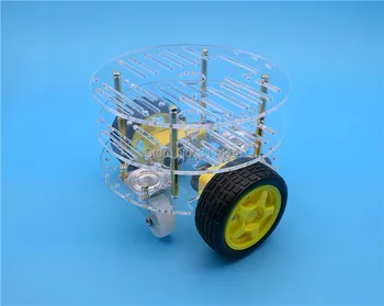 1 комплект 2WD Умный робот-автомобиль 3-слойные акриловые комплекты шасси с датчиком скорости для продвижения Arduino Бесплатная доставка
