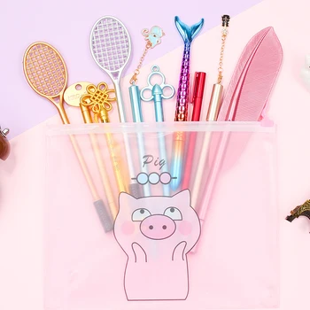 10 шт./компл. Разноцветная Корейская креативная аниме Гелевая ручка Kawai Cool Bear Унесенные призраками, Русалка, Панда, Студенческий подарок, милые вещи, товары