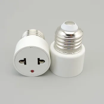 100-240 В Лампа E27 для подключения к розетке США/ ЕС Светильник Основание лампы Адаптер для розетки лампы Преобразует основание E27 в обычное