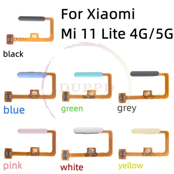 100% Оригинал для Xiaomi Mi 11 Mi11 Lite 4G 5G Датчик отпечатков пальцев, клавиша возврата домой, кнопка меню, гибкий ленточный кабель
