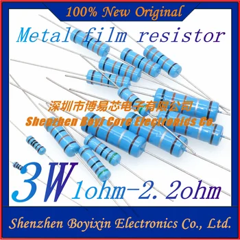 10шт 3 ВТ Металлический пленочный резистор 1% 1R ~ 1 М 1R 4,7R 10R 22R 33R 47R 1K 4,7K 10K 100K 1 4,7 10 22 33 47 4K7 ом igMopnrq