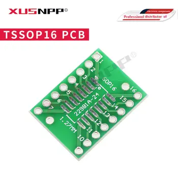 10ШТ TSSOP16 SSOP16 SOP-16 Плата переноса SOP16 на DIP16 Плата адаптера шага DIP-Pin платы