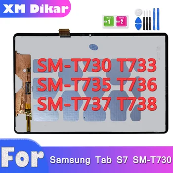 12,4-Дюймовый Оригинальный ЖК-дисплей Для Samsung Galaxy Tab S7 FE T730 T733 T735 T736 T737 T738 Замена сенсорного экрана Дисплея Для SM-T730