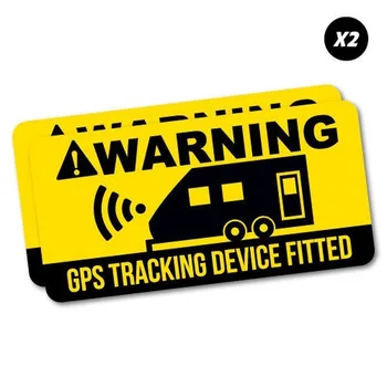 13 см 2шт Предупреждающая наклейка с GPS-отслеживанием Caravan, Автомобильная наклейка, Водонепроницаемое автоматическое украшение для заднего стекла бампера автомобиля N140