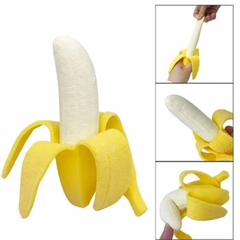 13 см Креативная пластиковая забавная имитация пилинга Банановые игрушки-подделки Фруктовые декомпрессионные банановые игрушки Детские игрушки в подарок на день рождения