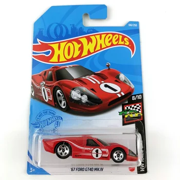 2021-106 Автомобили Hot Wheels 67 FORD GT40 MK IV 1/64 Металлические модели, отлитые под давлением, коллекция игрушечных транспортных средств