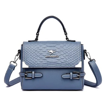 2023 Новая однотонная женская сумка через плечо со змеиным принтом, роскошная дизайнерская высококачественная кожаная женская сумка, сумки-мессенджеры, сумки-болсетки