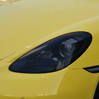 2x Защитная Пленка Для Автомобильных Фар Заднего Фонаря Smoke Black TPU Light Sticker Для Porsche 718 Boxster Cayman 2016-On Аксессуары