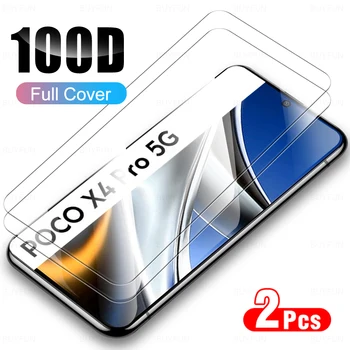 2шт Защитное Защитное Стекло Для Xiaomi Poco X3 X4 Pro NFC Закаленное Стекло Pocco M3 M4 Pro Poko X3Pro X4Pro X3 4 NFC Пленка