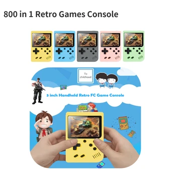 3,0-дюймовая Ретро-игровая консоль Macaron 800-in-1 Retro FC Single Handheld Портативные Портативные Игровые Плееры с Цветным экраном Gamer