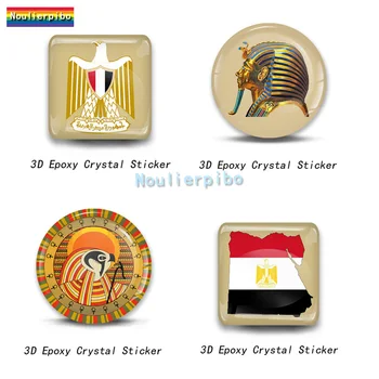 3D Наклейка на автомобиль из эпоксидной смолы Флаг Египта, Национальная эмблема, карта, купольная наклейка для номера мобильного телефона, Автомобильные аксессуары, мотоцикл, ноутбук