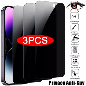 3ШТ Защитная Пленка для экрана Конфиденциальности Для iPhone 14 PRO MAX Anti-Spy Для iPhone 13 12 11 XS X XR 6 6S 7 8 Plus SE 2022 Закаленное Стекло