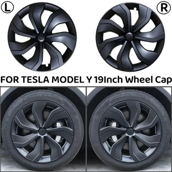 4шт 19-дюймовая крышка ступицы для Tesla Model Y 2017-2023 Колпак для автомобильных характеристик Сменная крышка колеса Полная крышка обода Аксессуары