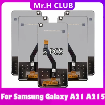 5 шт. OLED LCD высокого качества для Samsung Galaxy A21 A215 SM-A215U 6,5 “ЖК-дисплей с сенсорным экраном и цифровым преобразователем в сборе для Samsung A21