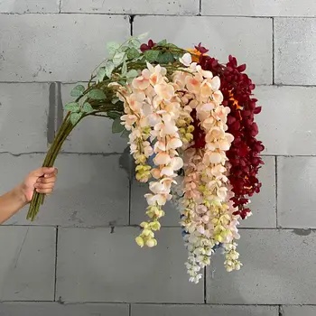97 см настенный цветочный шнур искусственная глициния свадебный фон композиция искусственные растения виноградная лоза украшение дома