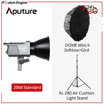 Aputure Amaran 100D 200D LED Video 130 Вт CRI95 + TLCI96 + 39,500 люкс @ 1 м Bluetooth App Control 8 Световых эффектов Источник питания постоянного/переменного тока
