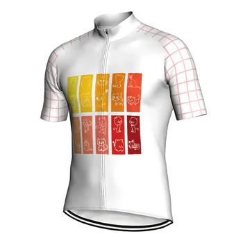Cat Style Customiza Велосипедная одежда Топ с коротким рукавом Велосипедная рубашка Дорожный Трикотаж Велосипедная Мото Одежда Мягкая куртка Униформа Cyclisme Fold