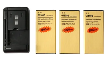 Ciszean 3x3800 мАч EB-BG750BBC Сменный Аккумулятор + Универсальное Зарядное Устройство Для Samsung Galaxy Mega 2 G7508Q G750F G7508 G750 G750A