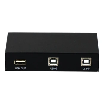 H052 Устройство совместного использования USB-принтеров 2 в 1, 2 порта USB 2.0, разветвитель, адаптер принтера, распределительное устройство для ПК, компьютерные сканеры