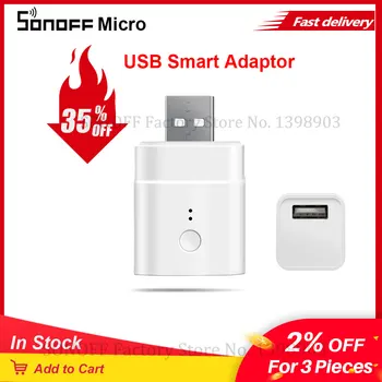 Itead Sonoff Micro 5V USB Smart Wifi Adapter Switch Беспроводной USB-Адаптер Для Автоматизации Умного Дома через eWeLink Alexa Google Home