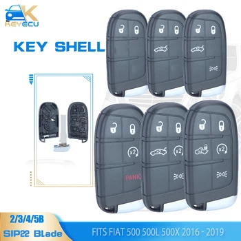 KEYECU 2B/3B/4B/5B Remote Smart key Shell Чехол Для Автомобильных Ключей Замена для Fiat 500 500L 500X 2016 2017 2018 2019 M3N-40821302