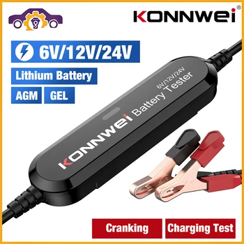 KONNWEI BK100 BK200 Тестер батареи Автомобильное зарядное устройство 12V 24V 6V Инструменты для проверки Анализатор батареи 2000 CCA Инструмент для проверки проворачивания зарядки