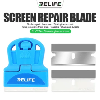 RELIFE RL-023A Керамический клей OCA, Скребок для чистки, Нож для снятия пленки, Лезвие для ремонта экрана, Поляризатор, Резка для обслуживания телефона