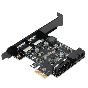 STW PCI-E-USB 3.0 2-Портовая Карта PCI Express Mini PCI-E USB 3.0 Концентратор-Контроллер Адаптер с внутренним 19-Контактным Разъемом USB 3.0