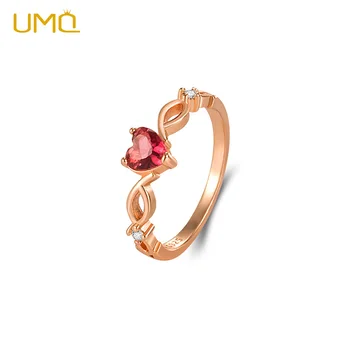 UMQ Простое тонкое кольцо с сердечком для женщин, милые женские кольца на палец, Романтический подарок на день рождения для подруги, Многоцветные украшения из циркона