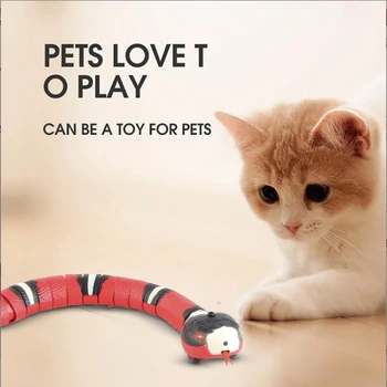 Автоматические игрушки для кошек, интерактивные игрушки-змейки с интеллектуальным зондированием, игрушки для кошек, USB-зарядка, аксессуары для кошек, игры для домашних кошек, чтобы играть в