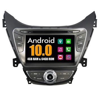 Автомобильное Радио Стерео Для Hyundai Elantra Avante i35 2010-2013 Android 10,0 Восьмиядерный Авторадио GPS Навигация Мультимедиа CarPlay