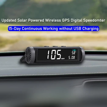 Автомобильный беспроводной автомобильный HUD-дисплей на солнечной батарее, цифровой GPS-спидометр Для управления всеми транспортными средствами / всеми движущимися объектами