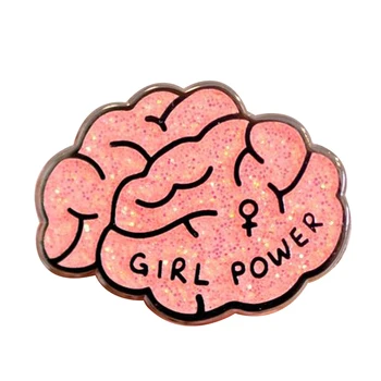 Блестящая булавка Girl power - дополнение в феминистском стиле