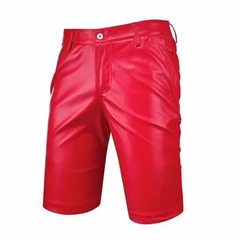 Бренд Tosine Летние мужские спортивные штаны с эластичной резинкой, мужские модные спортивные штаны из искусственной кожи для танцев и вечеринок