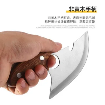 Бытовой обвалочный нож Ручной Нож для мяса на гриле Цевье Кухонного ножа для мяса Монгольской огранки Портативный открытый нож для жарки баранины