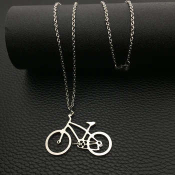 Велосипедный спортивный шарм Велосипедное ожерелье из нержавеющей стали Модные ювелирные изделия Прямая поставка Поставщик YP3943