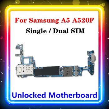 Версия ЕС Для Samsung Galaxy A5 A520F Материнская плата Оригинальная Для Galaxy A5 A520F Материнская плата С Полным Набором Микросхем Логическая Плата 32 ГБ
