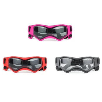 Ветрозащитные мягкие очки для собак, занимающихся снежным спортом, защита глаз от снега A0KE