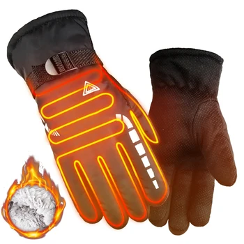 Водонепроницаемые мужские утолщенные перчатки, Зимние ветрозащитные Регулируемые перчатки, нескользящие, для защиты от холода, для лыжных восхождений, для пеших прогулок, тепловые принадлежности