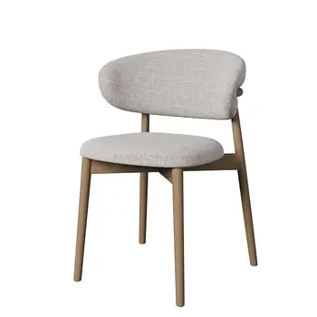 Дизайнерские обеденные стулья в стиле ретро Современная скандинавская Эргономичная столовая Удобная мебель для отдыха из кожи и дерева Silla Comedor Home Furniture