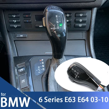 Для BMW 6 Серии E63 E64 630ci 630i 645ci 650i 635d M6 2003-2010 Серебристая Светодиодная Ручка Переключения Передач Ручка Рычага Автоматического Переключения передач