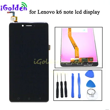 ЖК-дисплей Дигитайзер для Lenovo K6 Note Сенсорная панель с рамкой в сборе для Lenovo K6 Note ЖК-экран Бесплатная доставка