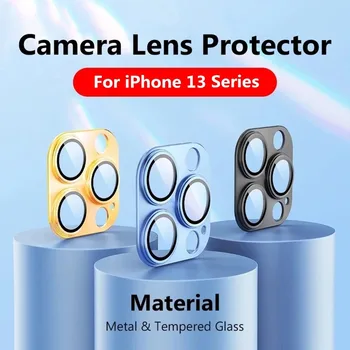 Защита Объектива Камеры Для iPhone 13 14 Pro Max 13 mini 14 Plus Стекло Объектива Металлическое Кольцо Протектор Для iPhone 14 13 Pro max Крышка
