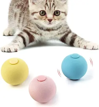 Игрушечный мяч для кошек ATUBAN, в том числе лягушка, крикет, птица, три вида звонков для игрушечного мяча для кошек, игрушки для кошек в помещении, веселый котенок Поет мячом