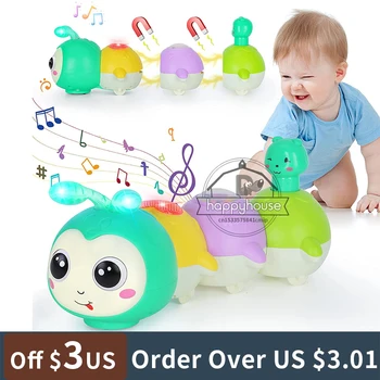 Игрушки для Ползающих Малышей от 6 до 12 Месяцев, Светящиеся Музыкальные Игрушки Для Малышей, Игрушки для Детей 7, 8, 9, 12 Месяцев, Ранние Развивающие Игрушки для Младенцев