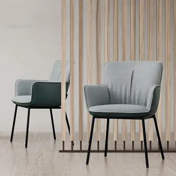 Итальянские тканевые стулья для гостиной, Современные минималистичные кухонные кресла для кафе Со спинкой, Роскошный дизайнерский обеденный стул для отеля