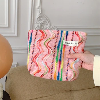 Косметички цвета радуги женские ретро вышивка Дамы путешествия макияж сумка для хранения портативный женский кошелек сцепления сумки