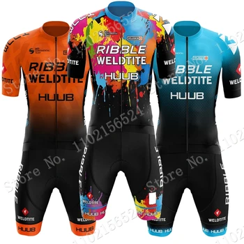 Костюм 2023 HUUB Велоспорт Джерси Комплект Ribble Weldtite Велосипедная Одежда Мужчины Рубашки Для Шоссейных Велосипедов Костюм Велосипедный Нагрудник Шорты MTB Maillot Ropa