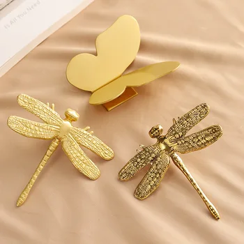 Латунные ручки Butterfly Dragonfly Для выдвижных ящиков кухонного шкафа, ручек кухонного шкафа, ручки мебельной фурнитуры