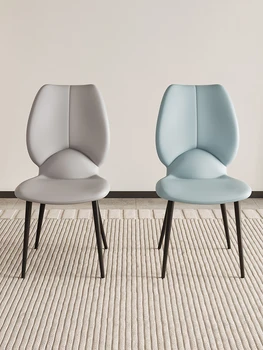 Легкие роскошные бытовые обеденные стулья кремового цвета, современные минималистичные ресторанные стулья, повседневные итальянские стулья высокого класса